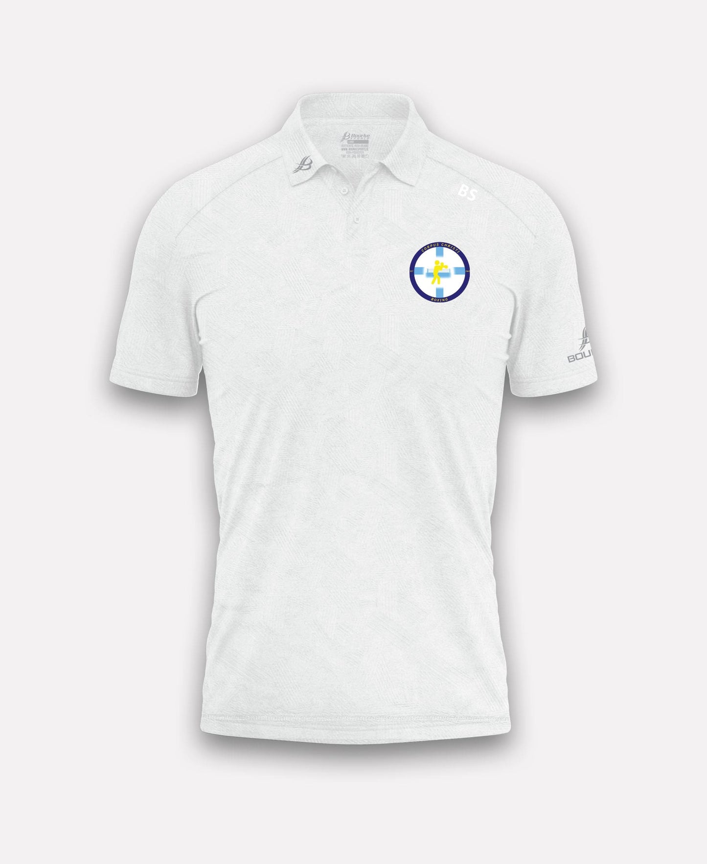 Corpus Christi Boxing Club BARR Polo Shirt (White)