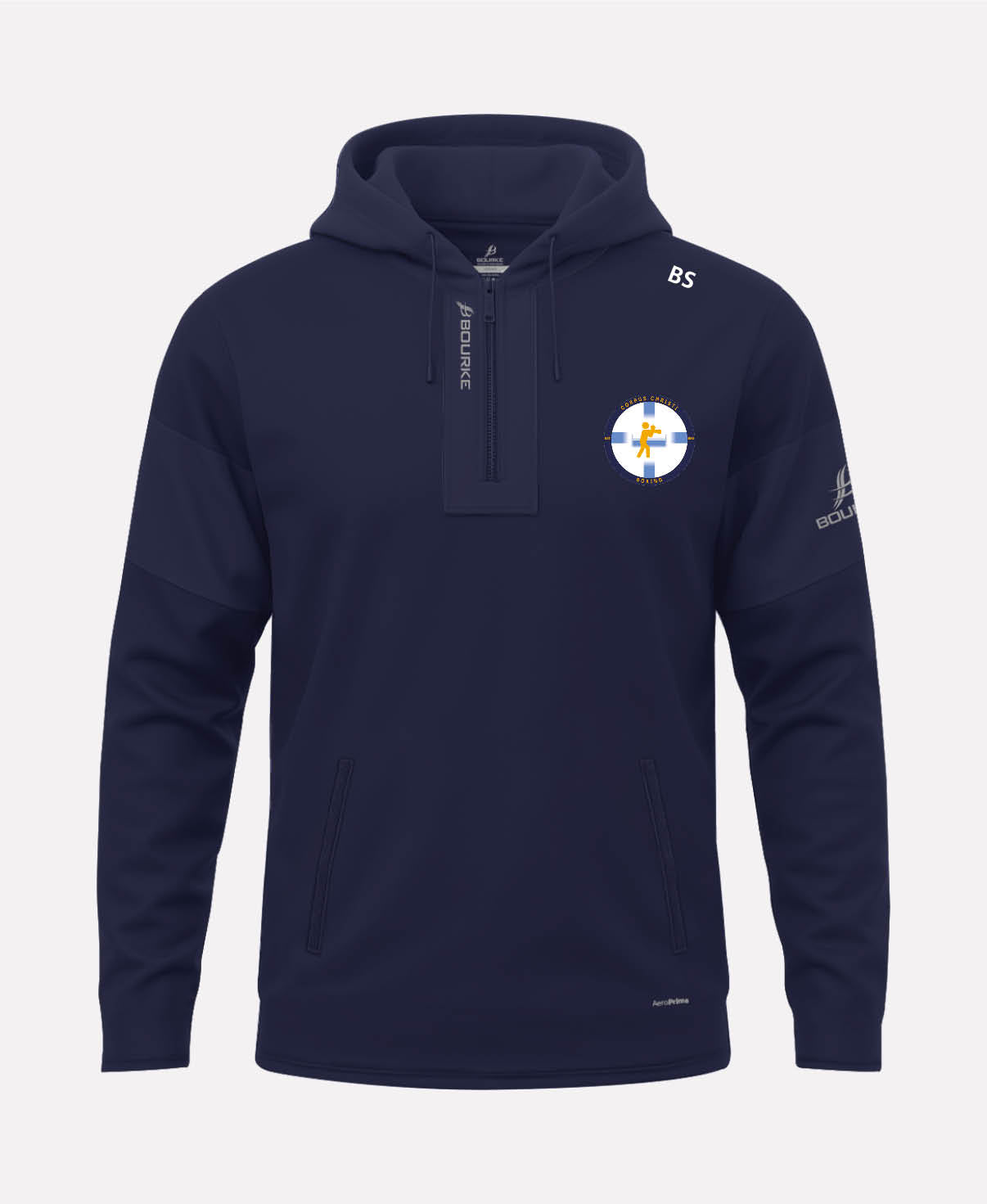 Corpus Christi Boxing Club TEASRA Half Zip Hoodie (Navy)