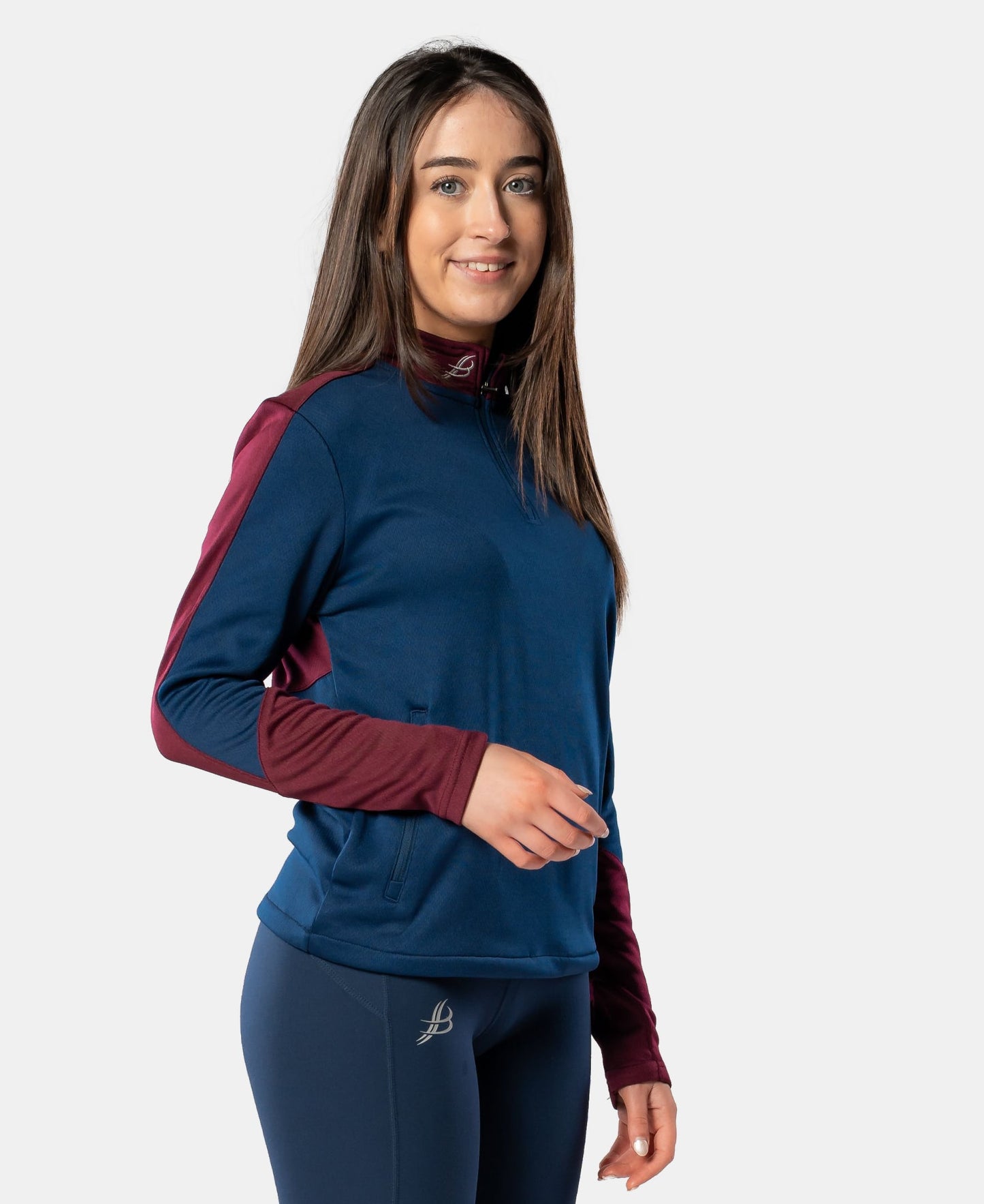 Croga Adult Half Zip (Navy/Maroon)