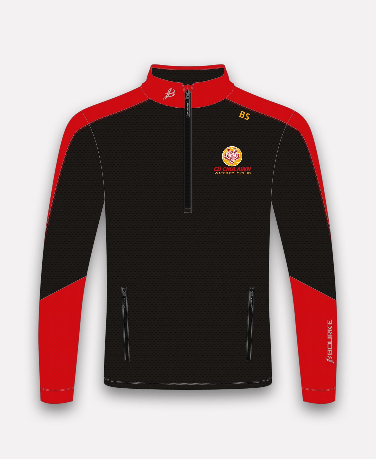 Cú Chulainn Water Polo Croga Half Zip (Black/Red)