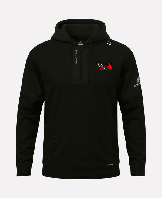D15 Rhinos TEASRA Half Zip Hoodie (Black)