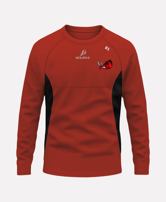 D15 Rhinos BARR Crew Neck (Red/Black)