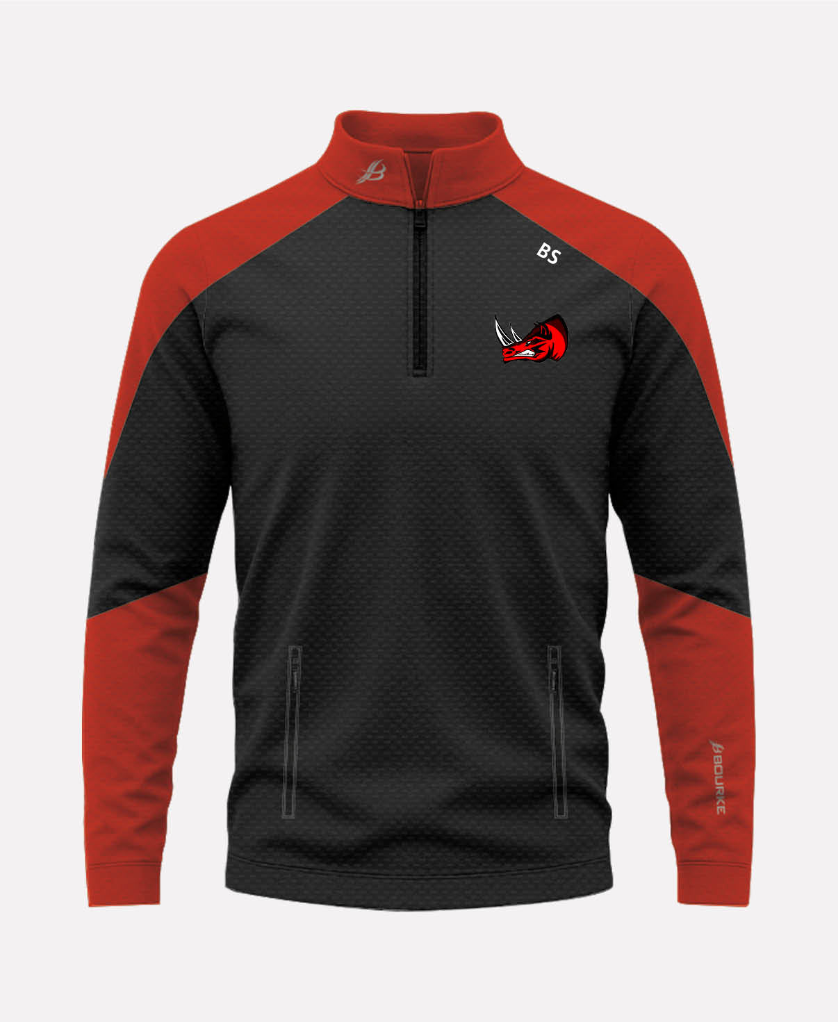 D15 Rhinos Croga Half Zip (Black/Red)