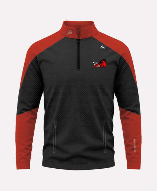 D15 Rhinos Croga Half Zip (Black/Red)