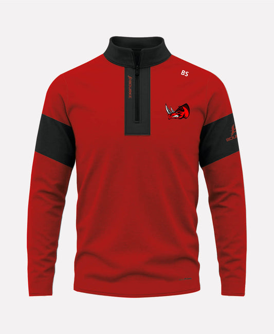 D15 Rhinos TEASRA Half Zip (Black/Red))