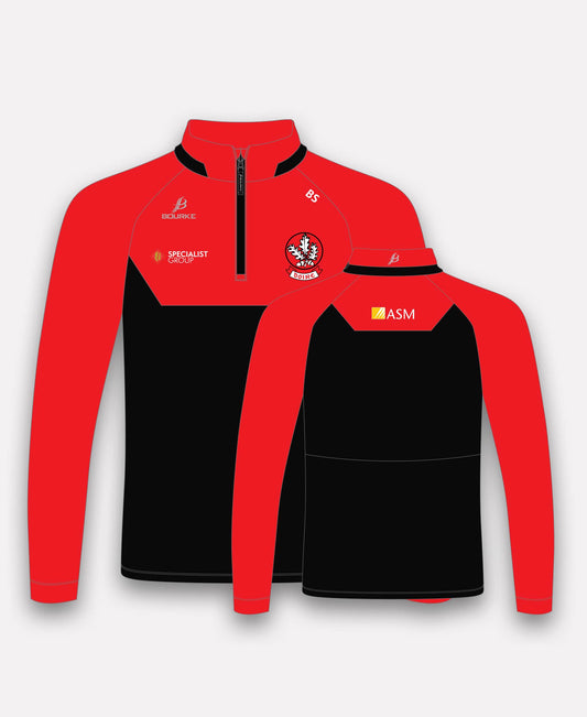 Derry Camogie BARR Half Zip (Black/Red)