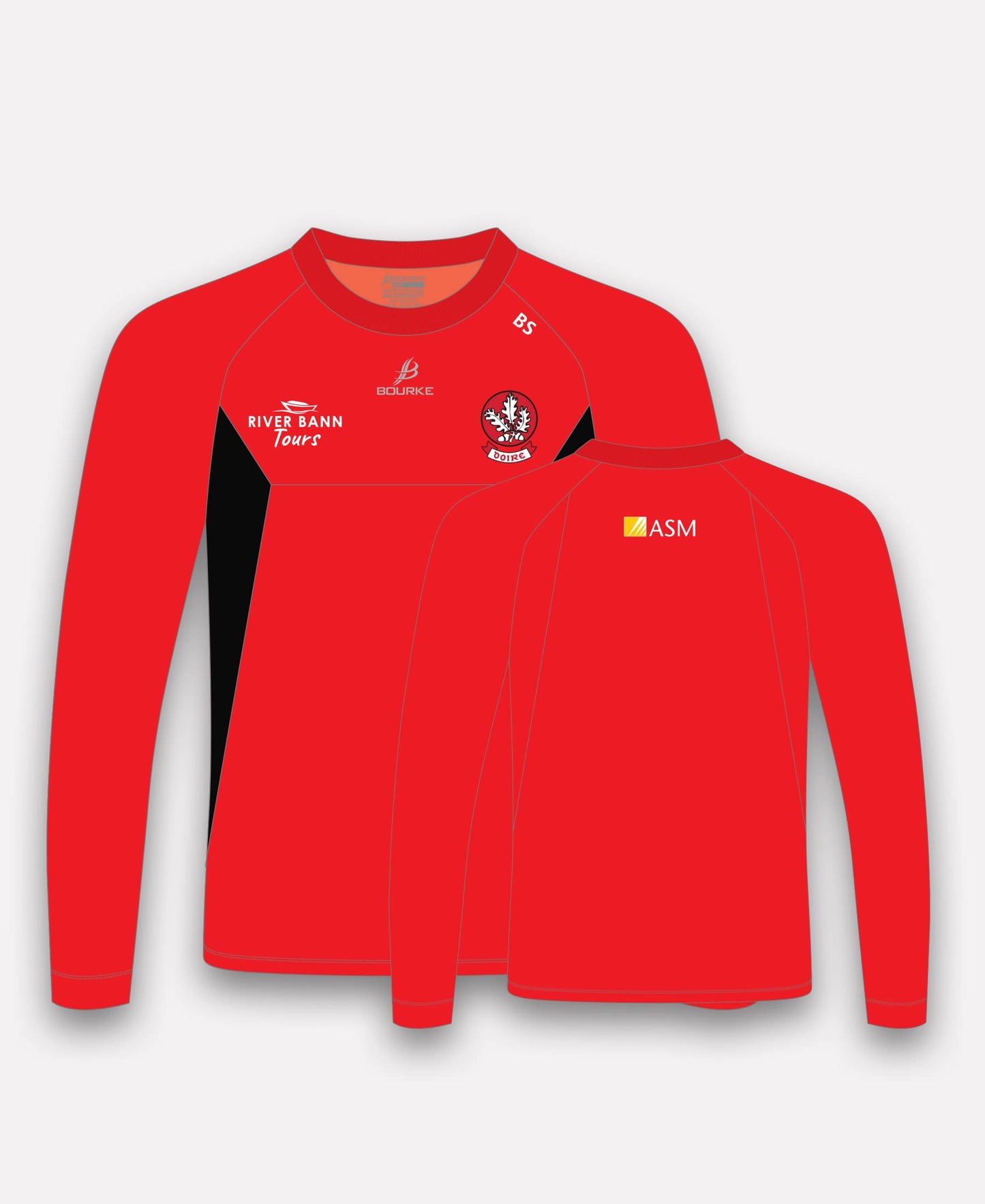 Derry Camogie BARR Crew Neck (Red/Black)