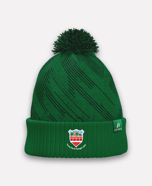 Drom & Inch Camogie BARR Bobble Hat (Green/Black)