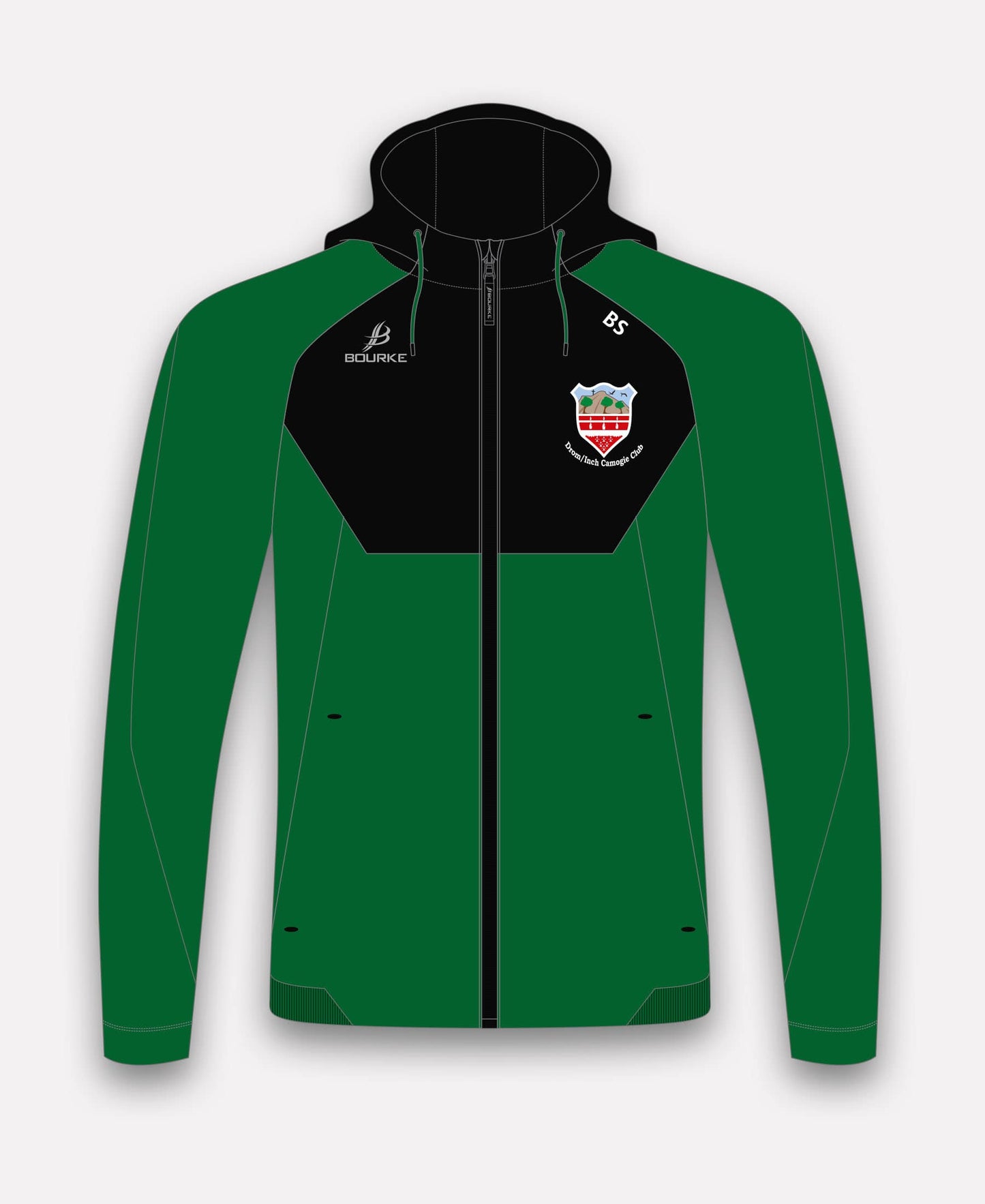 Drom & Inch Camogie BARR Hoody (Green/Black)