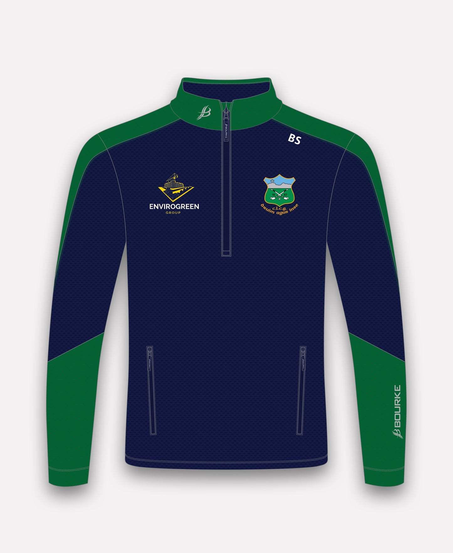 Drom & Inch GAA Croga Half Zip (Navy/Green)