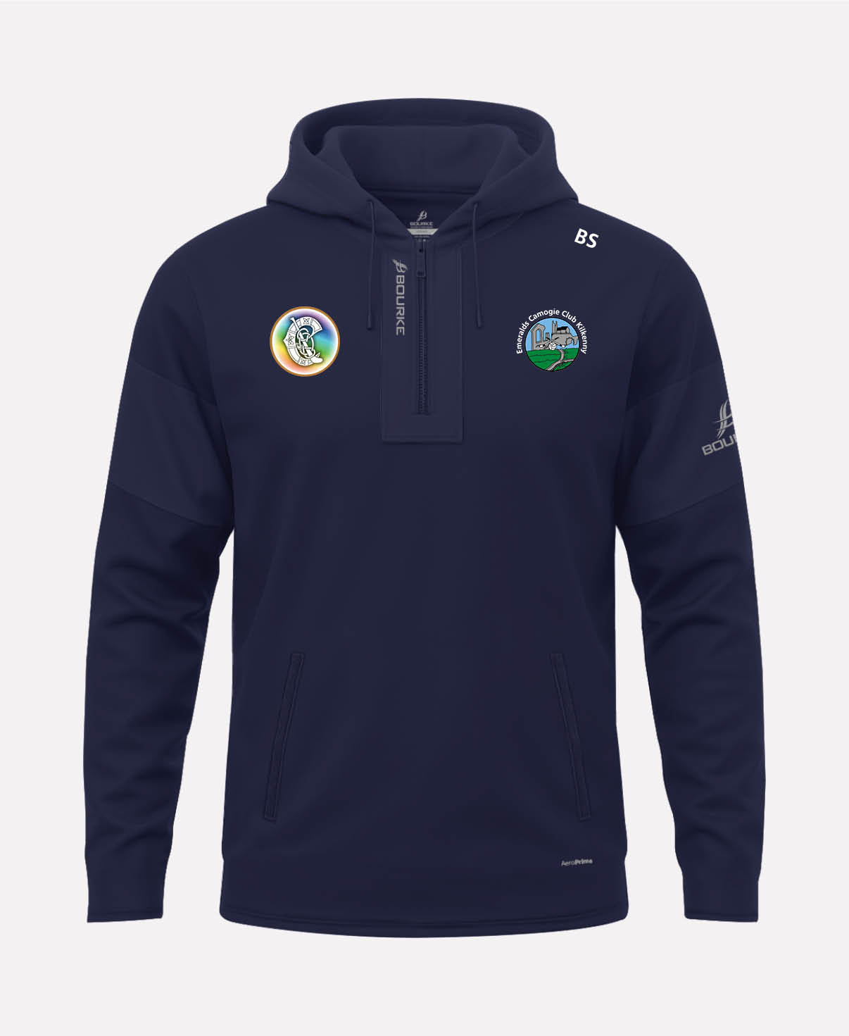 Emeralds Camogie TEASRA Half Zip Hoodie (Navy)