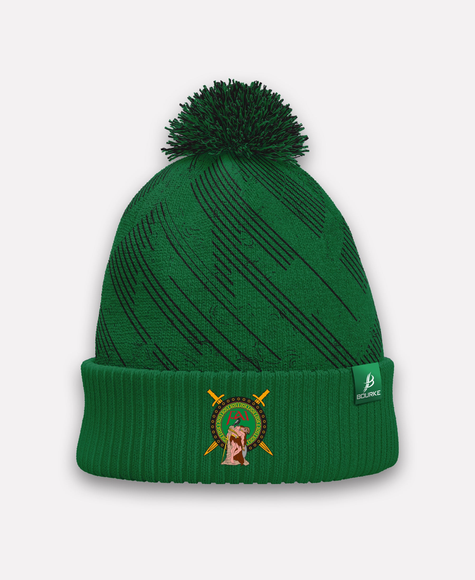 Fight Academy Ireland BARR Bobble Hat (Green/Black)