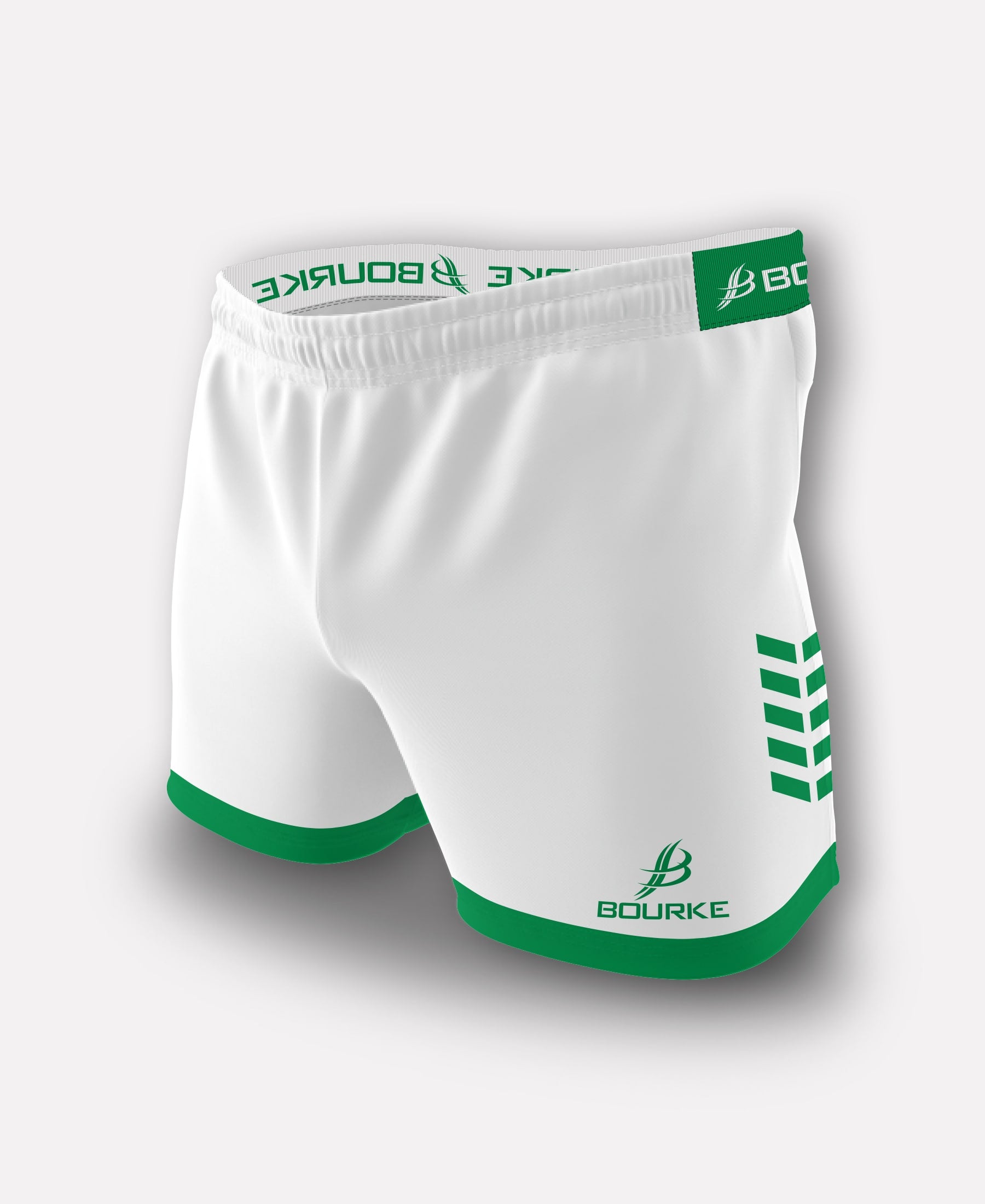 Flex Chevron Adult Shorts (White/Green/White)