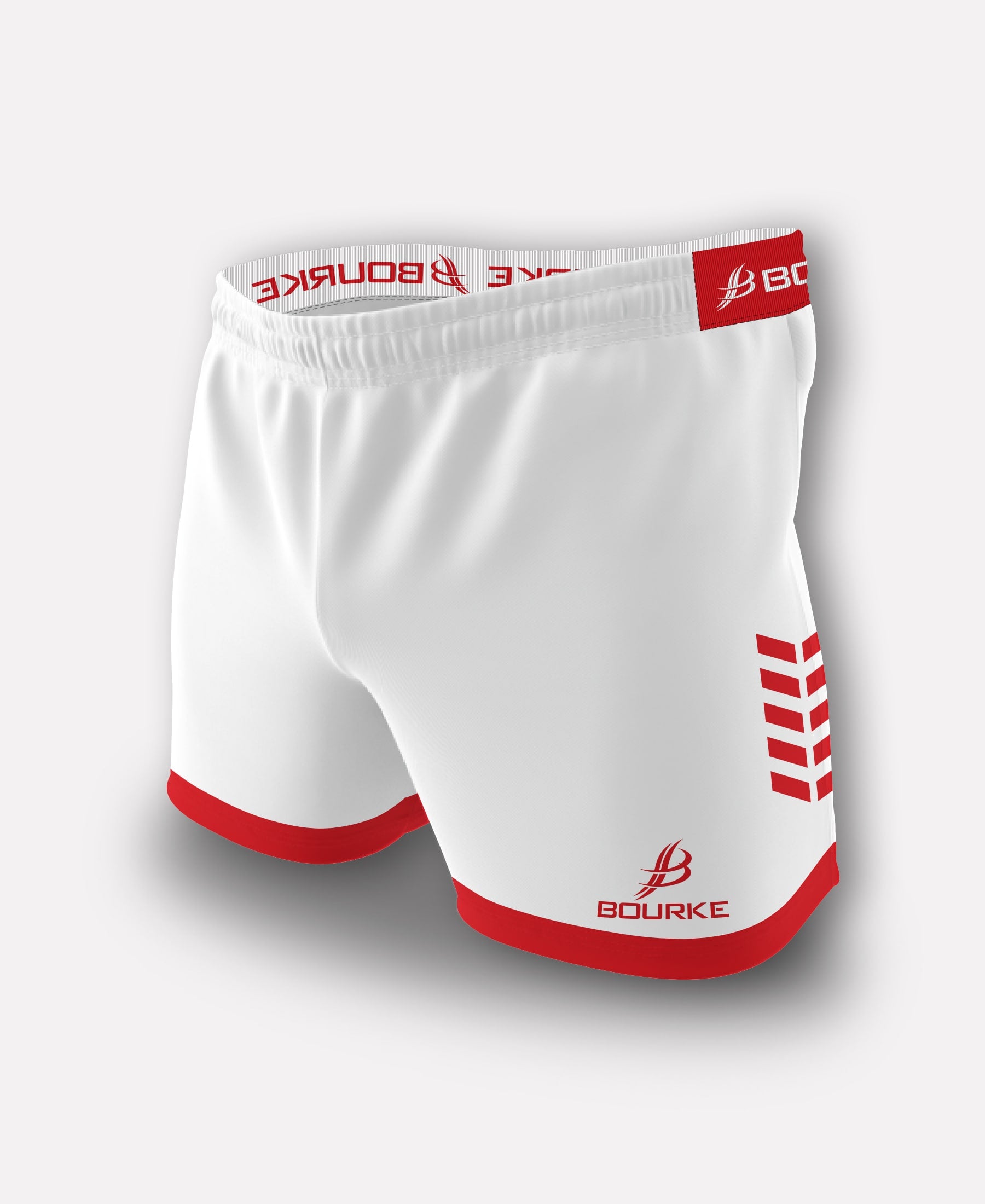 Flex Chevron Kids Shorts (White/Red/White)