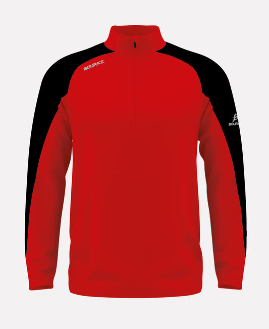 FORTIS Adult Half Zip (Black/Red)