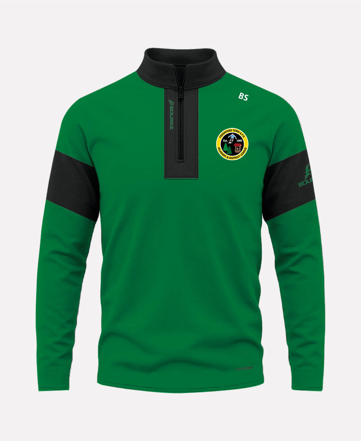 Freshford Town FC TEASRA Half Zip (Black/Green)