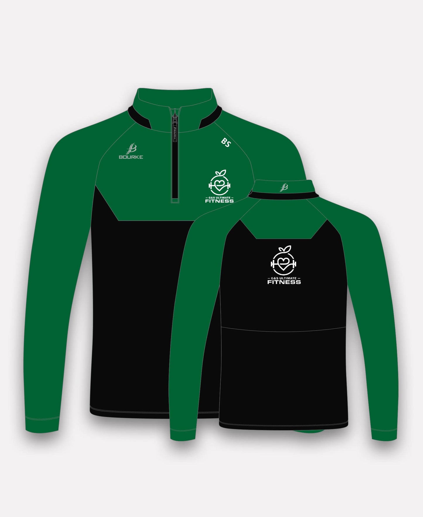 G&S Ultimate Fitness BARR Half Zip (Black/Green)