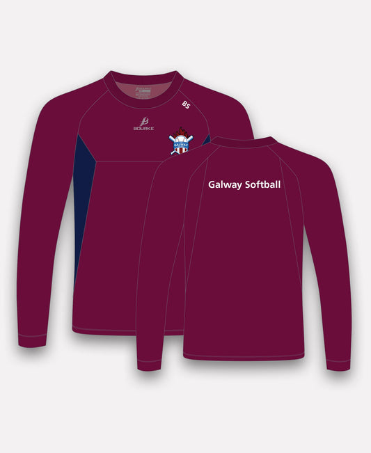 Galway Softball BARR Crew Neck (Maroon/Navy)