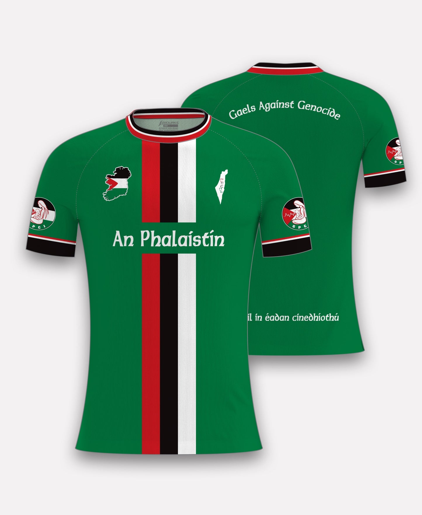 Hurling For Gaza Palestine Jersey (Green)