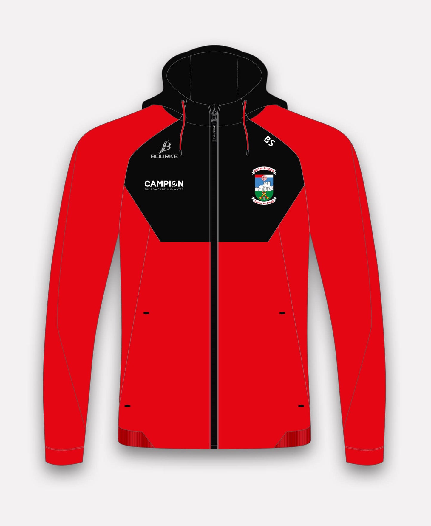 Gortnahoe Glengoole GAA BARR Hoody (Black/Red)