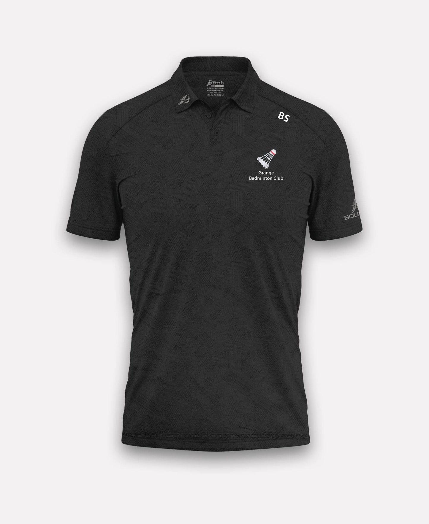 Grange Badminton BARR Polo Shirt (Black)