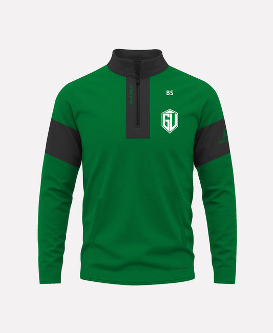 Grange United FC TEASRA Half Zip (Black/Green)