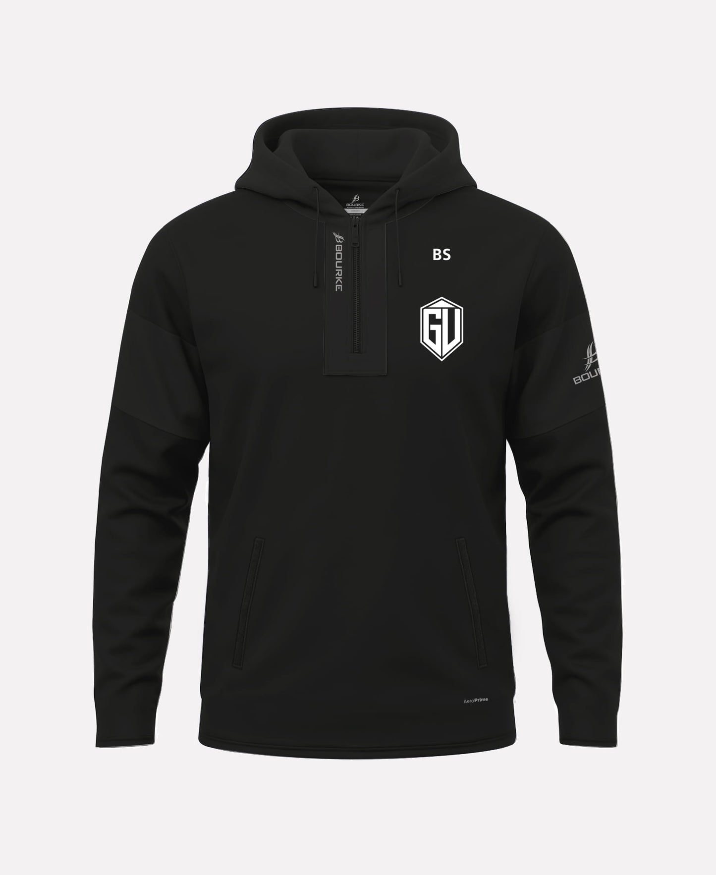 Grange United FC TEASRA Half Zip Hoodie (Black)