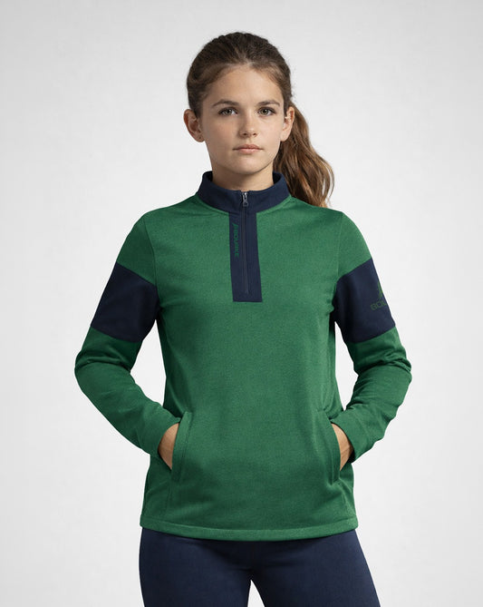TEASRA Kids Half Zip (Navy/Green)