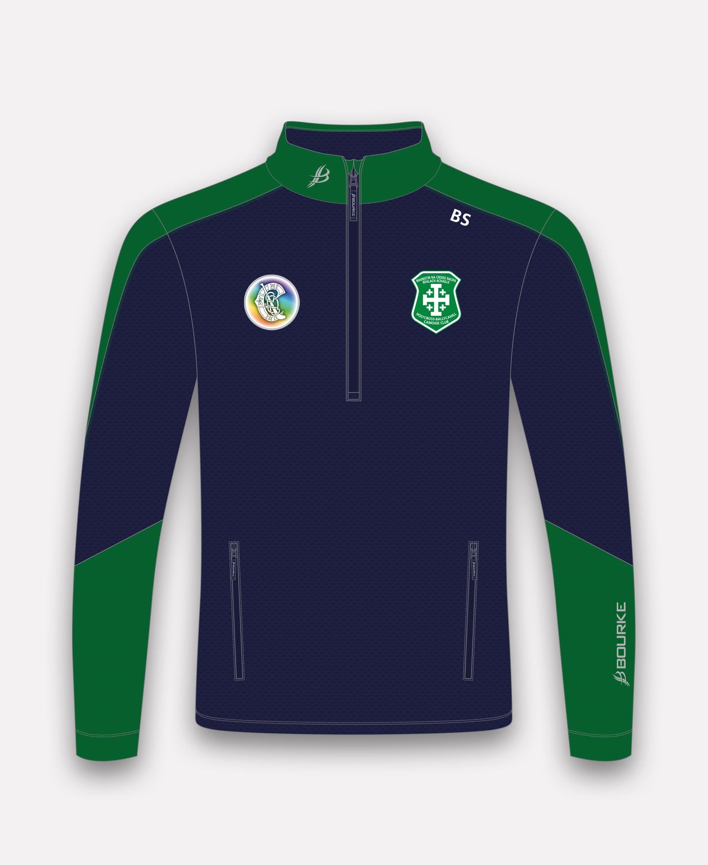 Holycross Ballycahill Camogie Croga Half Zip (Navy/Green)