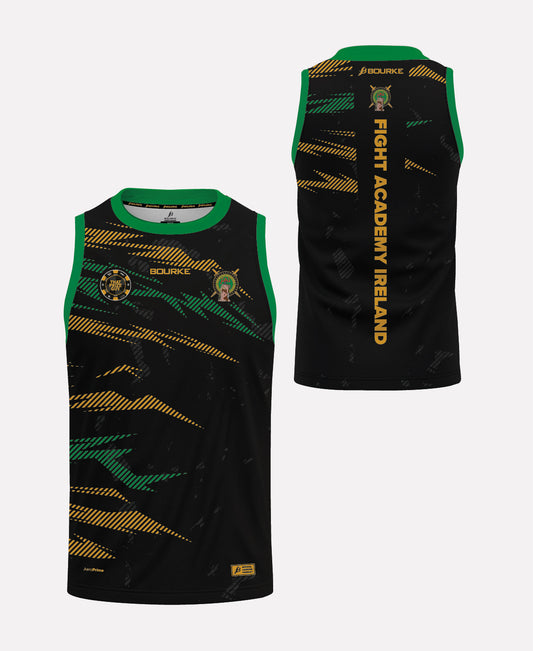 Fight Academy Ireland Singlet 2026 (Black/Green/Amber)