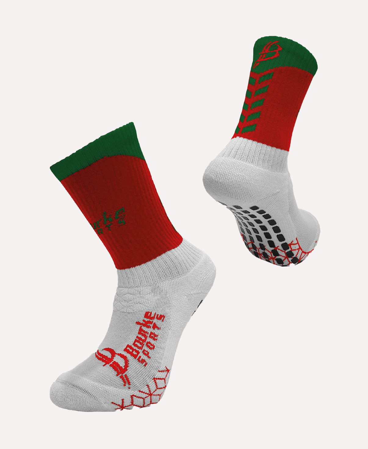 John Mitchels GAA Miniz Chevron Socks (Red/Green)