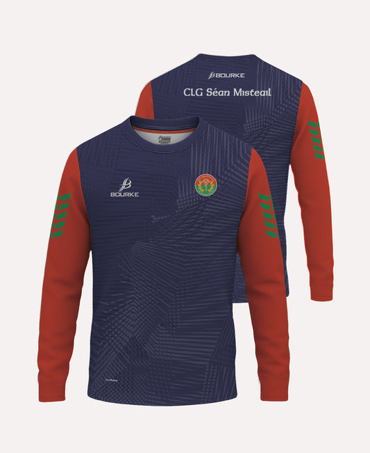 John Mitchels GAA Warm Up Crew Neck (Navy/Red/Green)