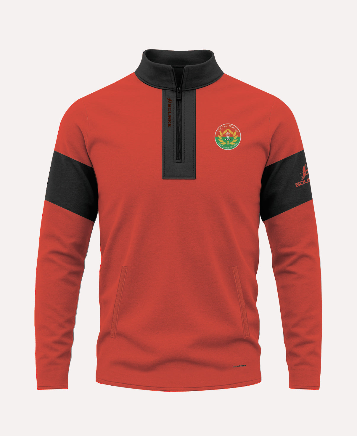 John Mitchels GAA TEASRA Half Zip (Black/Red)