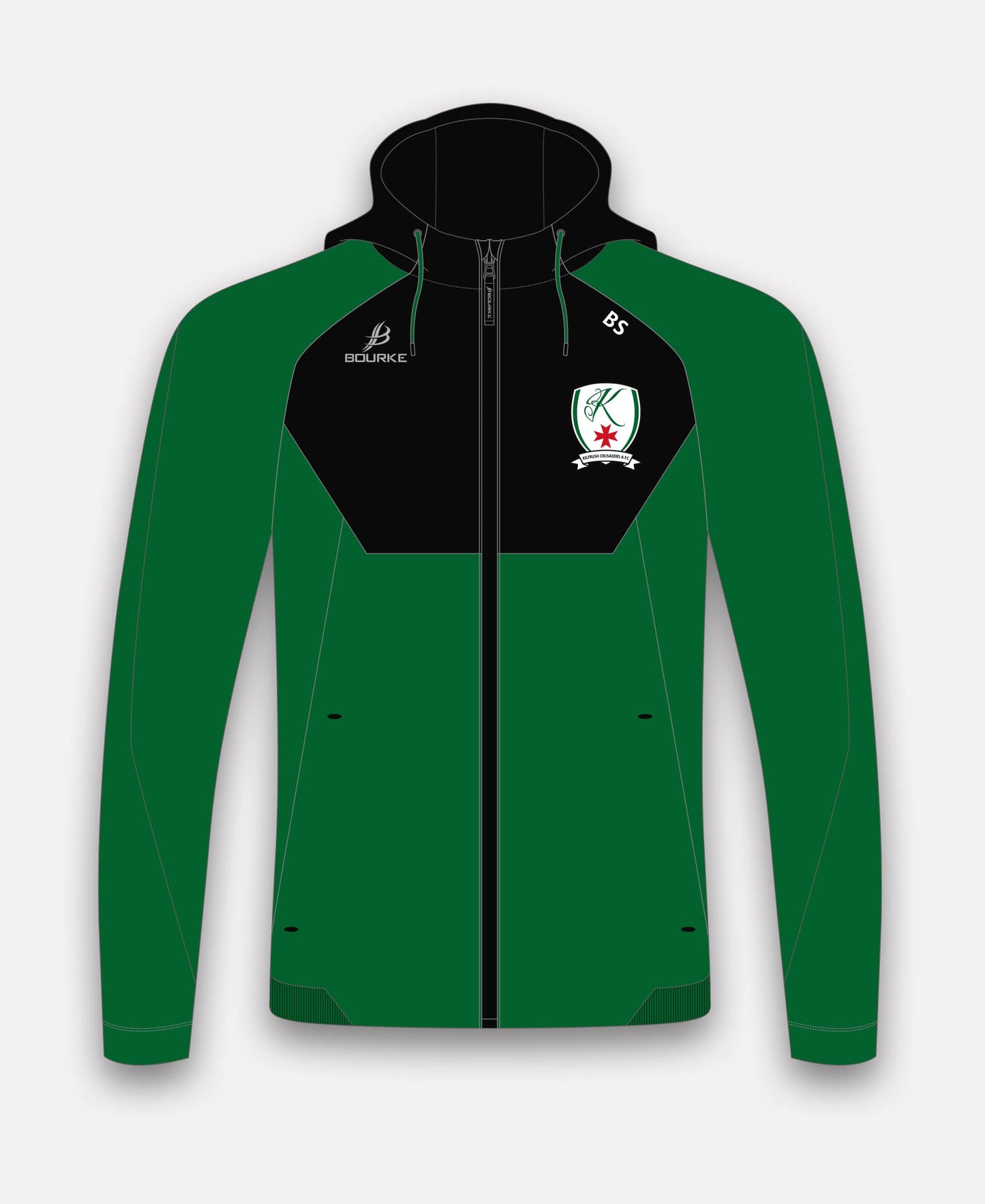 Kilfrush Crusaders FC BARR Hoody (Green/Black)