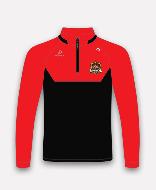 Kilkenny Spartans Volleyball BARR Half Zip (Black/Red)