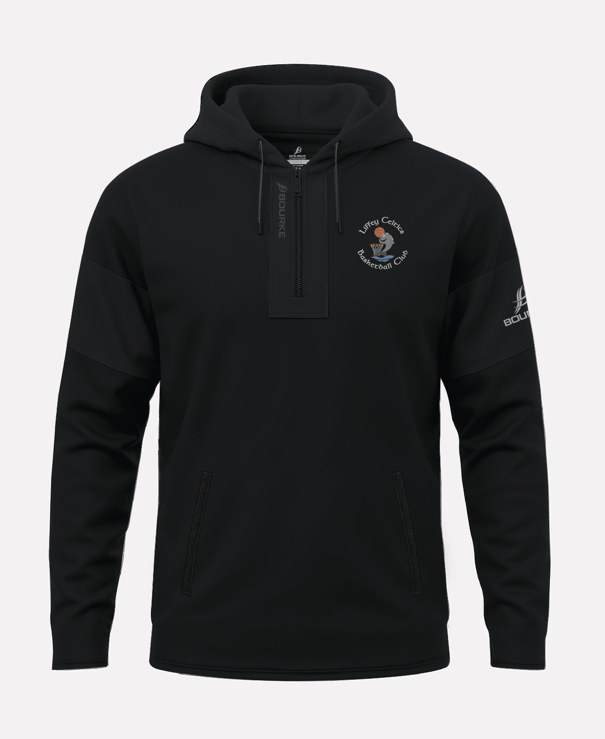 Liffey Celtics TEASRA Half Zip Hoodie (Black)