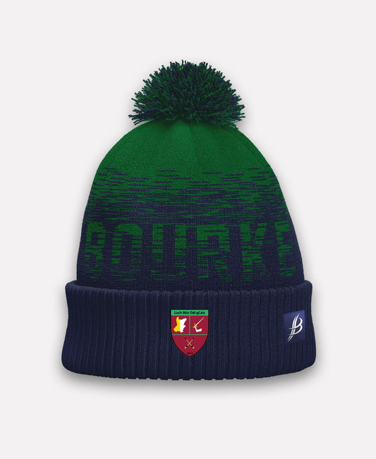 Loch Mór Dal gCais TACA Fleece Lined Bobble Hat (Navy/Green)