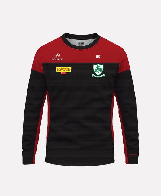 Loughgiel Shamrocks TACA Crew Neck (Black/Red)