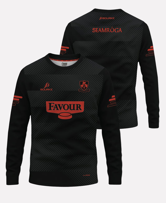 Loughgiel Shamrocks Warm Up Crew Neck 26/27 (Black)