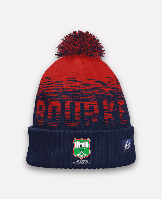 Loughmore Castleiney GAA TACA Fleece Lined Bobble Hat (Red/Navy)