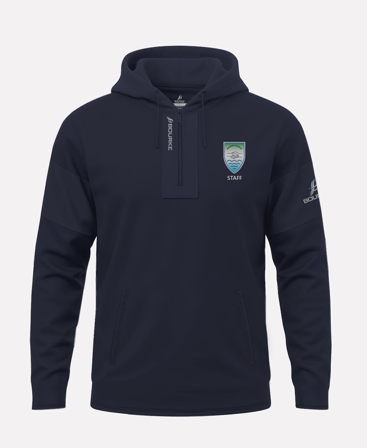 Malone College Belfast STAFF TEASRA Half Zip Hoodie (Navy)