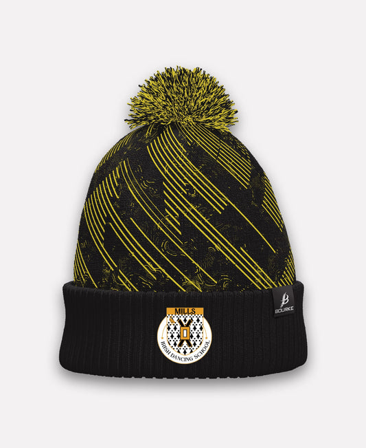 Mills Irish Dancing BARR Bobble Hat (Black/Amber)