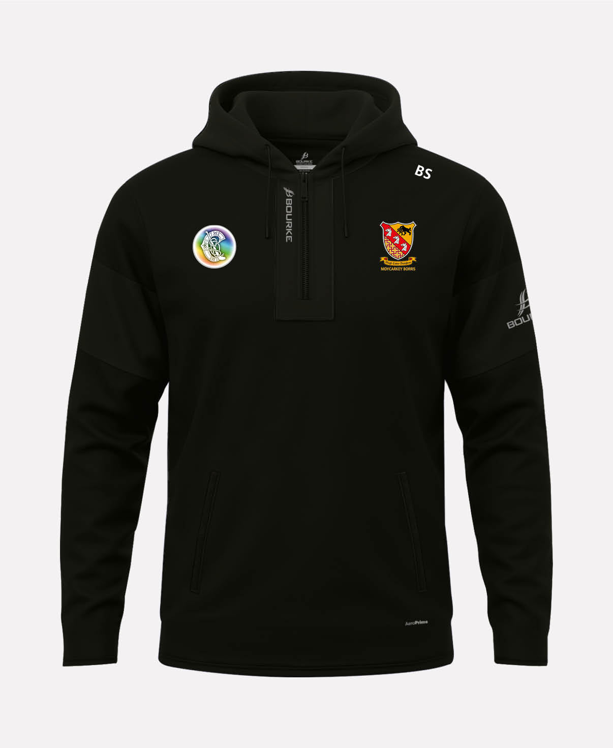 Moycarkey Borris Camogie TEASRA Half Zip Hoodie (Black)