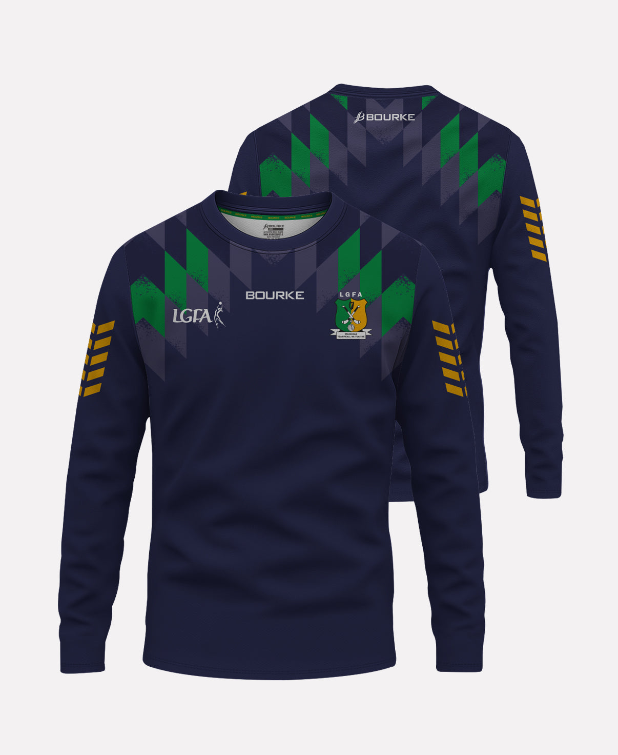 Moyne Templetuohy LGFA Warm Up Crew Neck (Navy/Green/Amber)