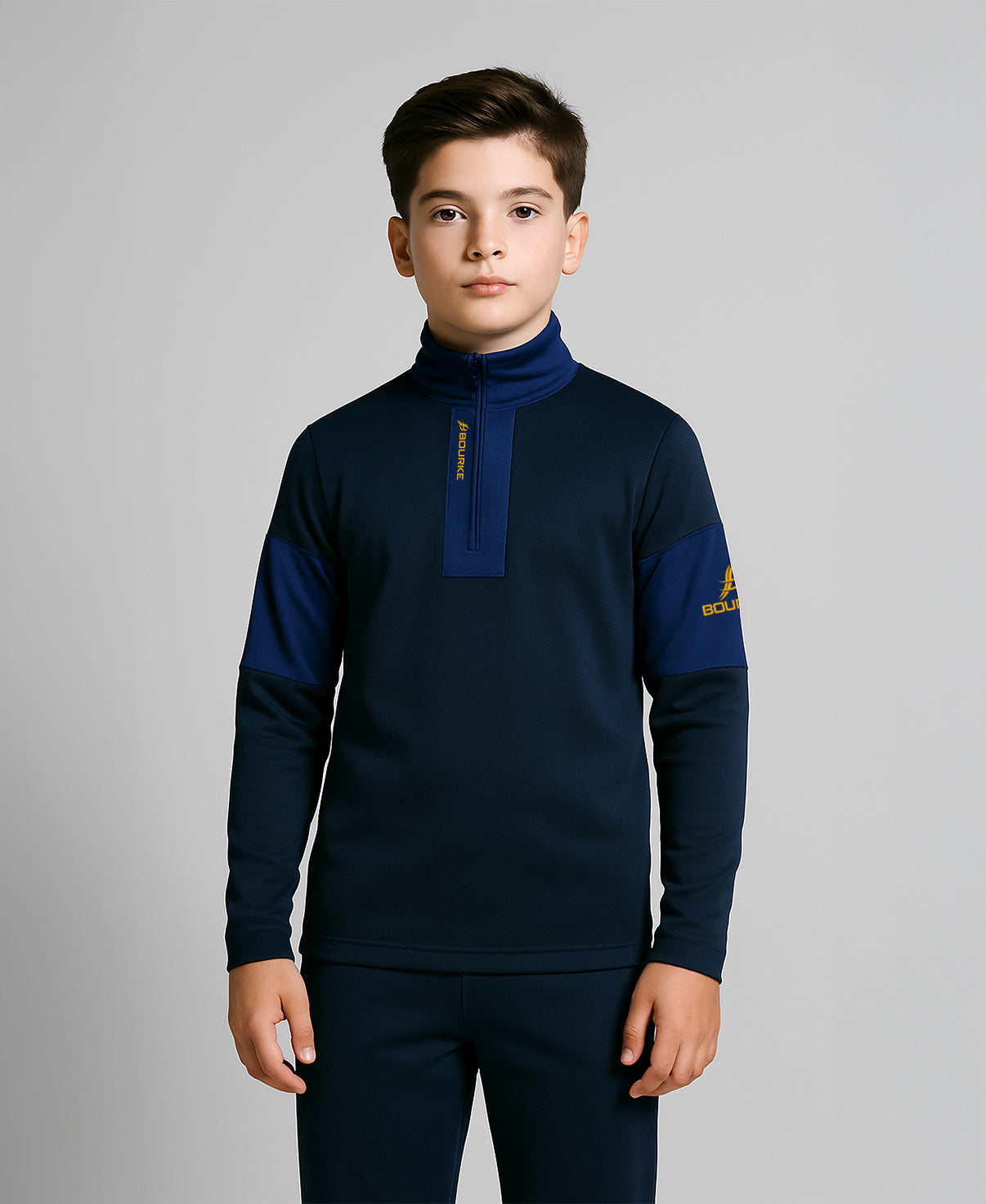 TEASRA Kids Half Zip (Navy/Blue/Amber)