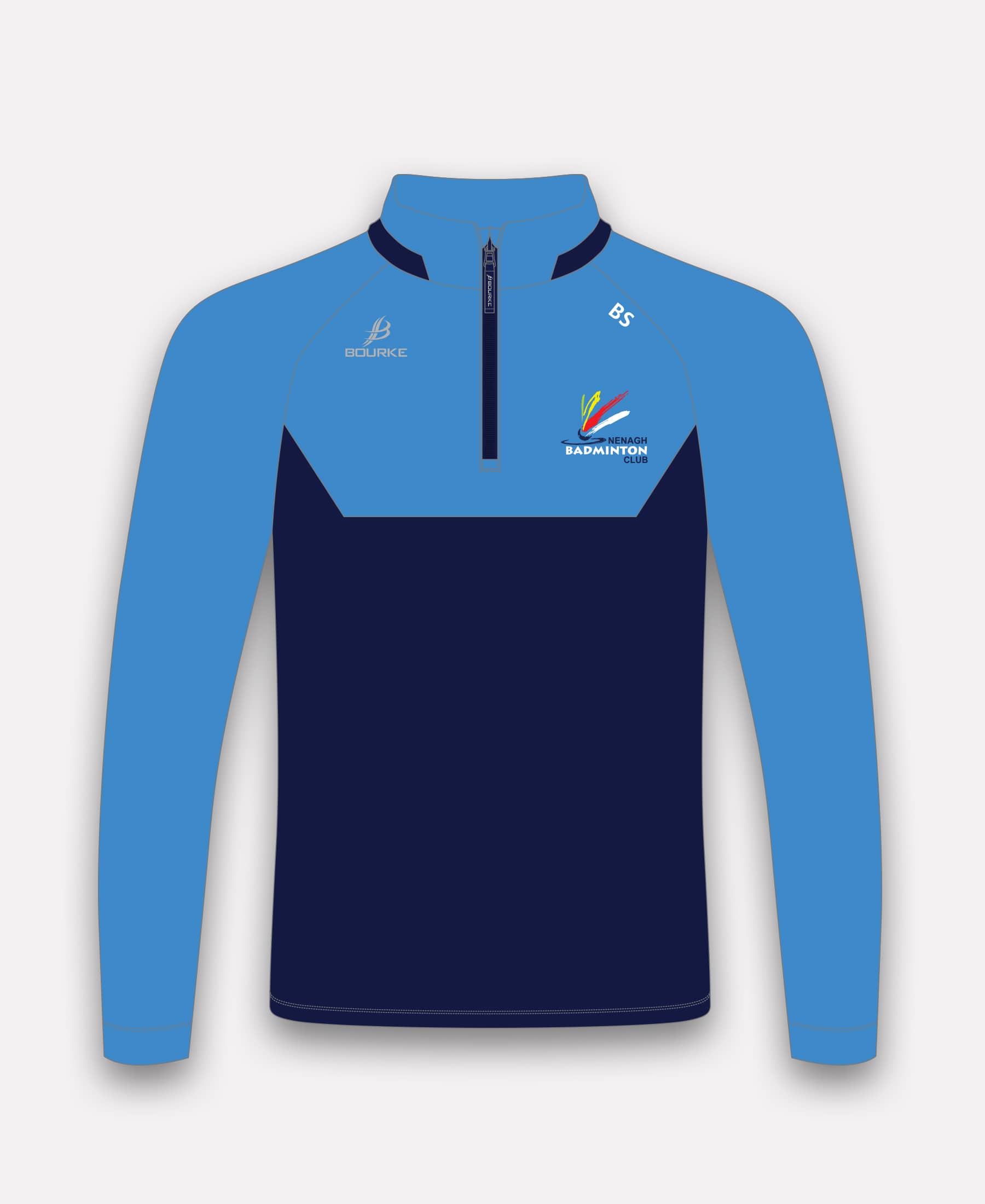 Nenagh Badminton Club BARR Half Zip (Navy/Sky)