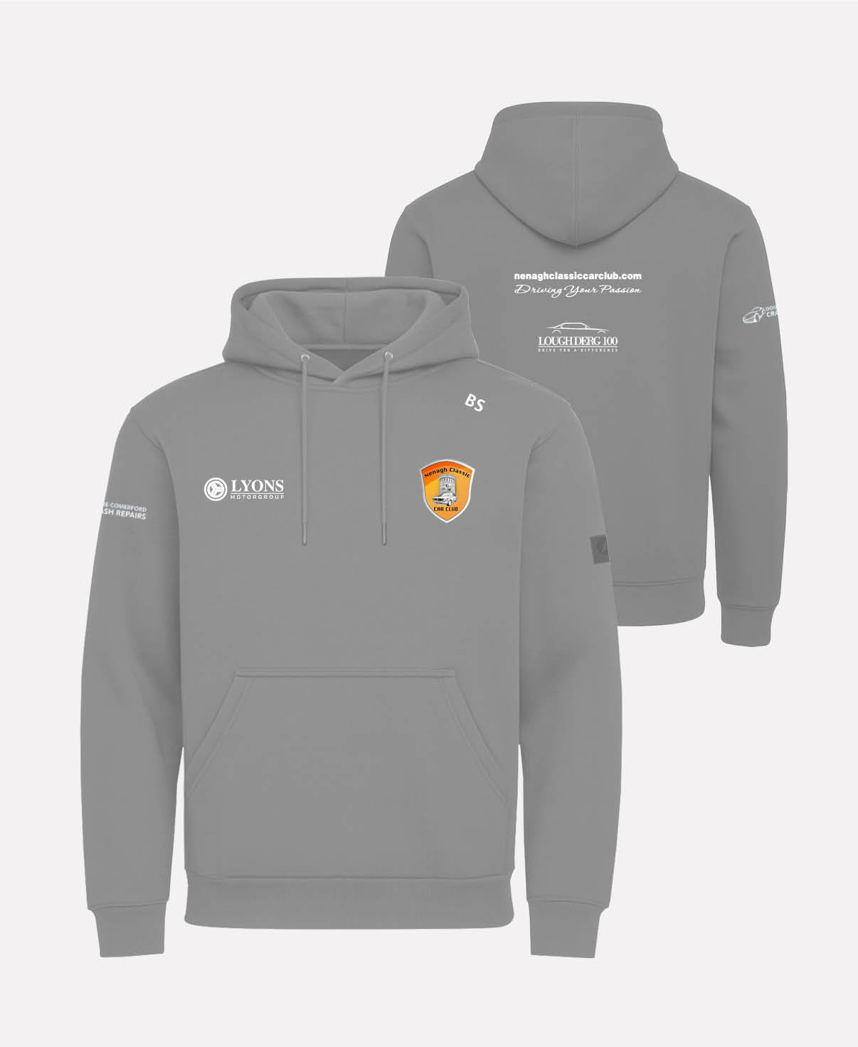 Nenagh Classic Car Club TEASRA Pullover Hoodie (Grey)