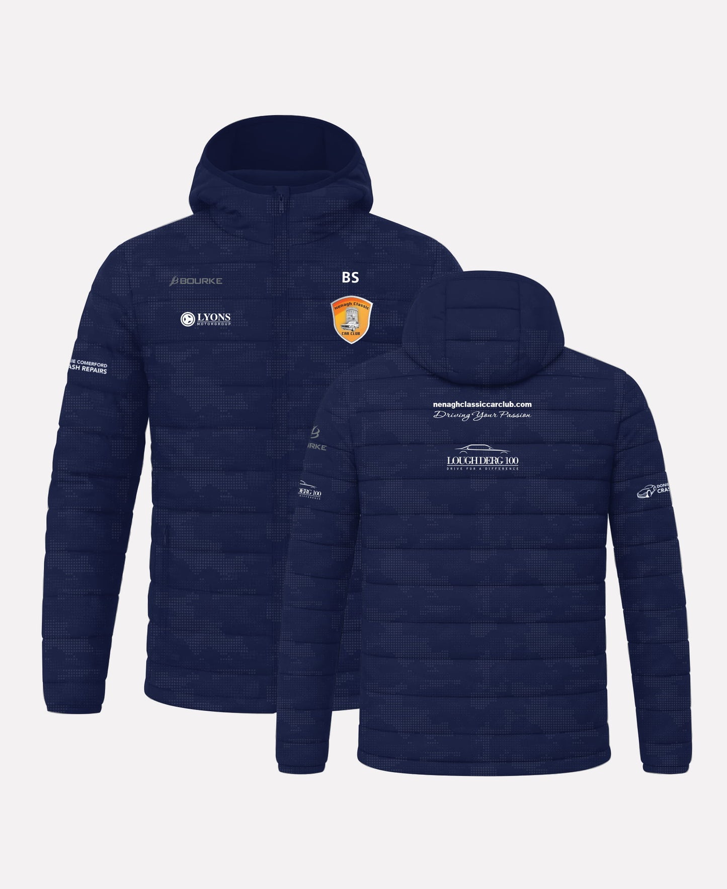 Nenagh Classic Car Club Reflective Camo Jacket (Navy)