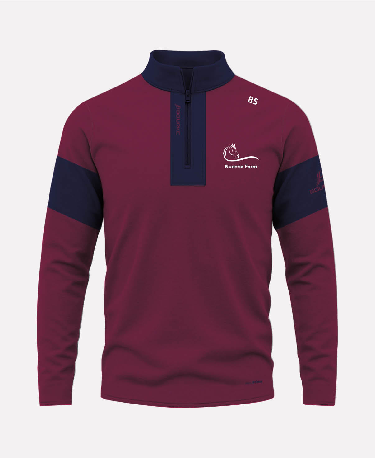 Nuenna Farm Equestrian Centre TEASRA Half Zip (Navy/Maroon)
