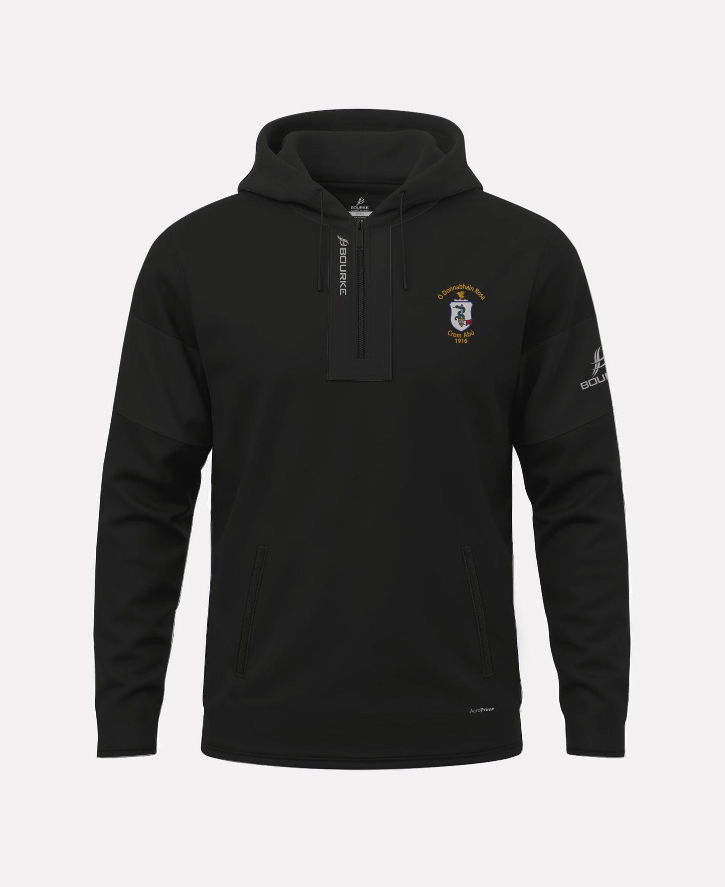 O' Donovan Rossa TEASRA Half Zip Hoodie (Black)